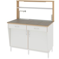 Стол пристенный ЛАБ-1200 ПКТМ (Керамогранит)