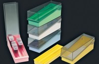 Планшет для хранения и архивирования препаратов на предметных стеклах, на 100 / 200 стекол, желтый, ПС, Deltalab