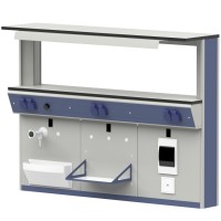 Стеллаж сервисный к пристенному столу ЛАБ-PRO ССП 120.30.90