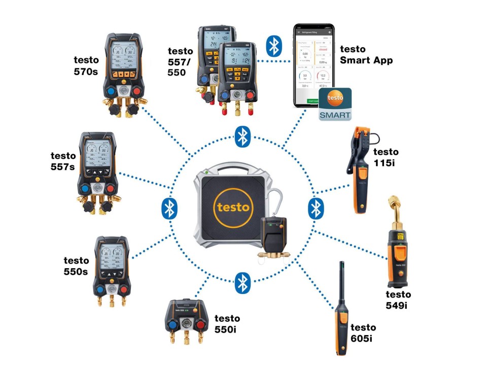 Запорный клапан хладагента с Bluetooth - для цифровых весов testo 560i