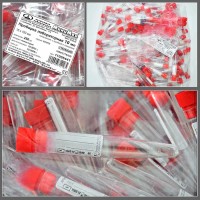 Пробирка лабораторная 10 мл., коническая, 16x100, п/с, стерильная, с/пробк., с/этик., Aptaca