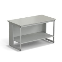 Стол для хроматографа ЭКРОС 1500х800х900 мм с полкой, раб. поверхность - ЛАМИНАТ СЕРЫЙ