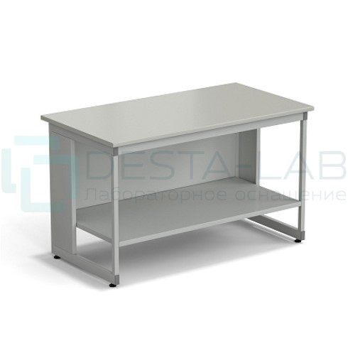 Стол для хроматографа ЭКРОС 1500х800х900 мм с полкой, раб. поверхность - ЛАМИНАТ СЕРЫЙ
