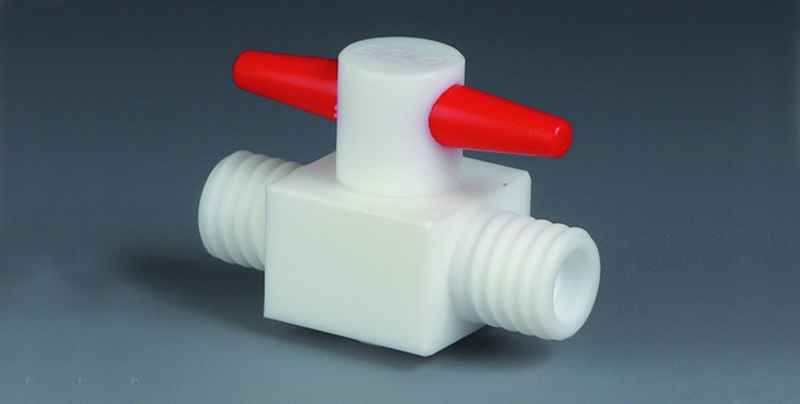 Кран двухходовой Bohlender Ø 4 мм, GL14, PTFE