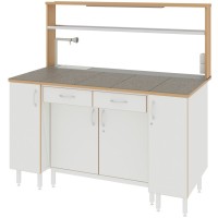 Стол пристенный ЛАБ-1500 ПКТМ (Керамогранит)