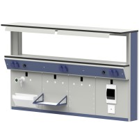 Стеллаж сервисный к пристенному столу ЛАБ-PRO ССП 150.30.90