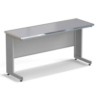 Стол пристенный ЭКРОС 1800х600х900 мм, раб. поверхность - МОНОЛИТНЫЙ КЕРАМОГРАНИТ с НС бортиком