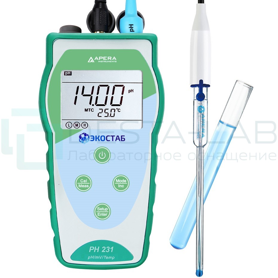 Портативный pH-метр ЭКОСТАБ PH231MS (для образцов небольшого объема)