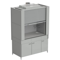 Шкаф вытяжной с коконом из стеклопластика с водой с ВЗБ светильником 1500х820х2240 мм, раб. поверхность - LABGRADE