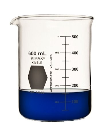 Стакан Гриффина Kimble 600 мл, низкий, с градуировкой, с носиком, стекло