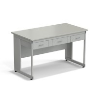 Стол для хроматографа ЭКРОС 1500х800х900 мм с ящиками, раб. поверхность - ЛАМИНАТ СЕРЫЙ