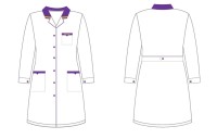 Халат лабораторный мужской, хлопок/полиэстер, белый с отделкой, с манжетом, премиум, 1 шт., Диаэм