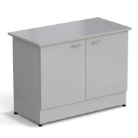 Стол-тумба ЭКРОС 1200х600х900 мм 2 двери, раб. поверхность - МОНОЛИТНЫЙ КЕРАМОГРАНИТ с ПВХ кромкой