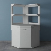 Стол лабораторный угловой УСК-950/650 (Lab HPL) с двумя полками