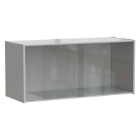 Полка книжная настенная 900x340x400 мм, серый металл