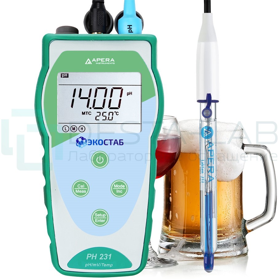 Портативный pH-метр ЭКОСТАБ PH231BR (для напитков)