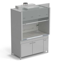 Шкаф вытяжной с подводом воды и ВЗБ светильником 1500х900х2145 мм, раб. поверхность - КЕРАМИКА