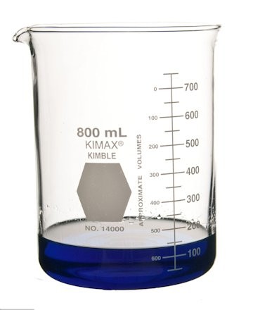 Стакан Гриффина Kimble 800 мл, низкий, с градуировкой, с носиком, стекло