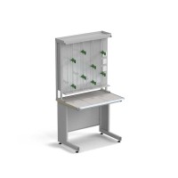 Стол титровальный ЭКРОС 900х600х750/1735 мм, раб. поверхность - КЕРАМИКА с НС бортиком