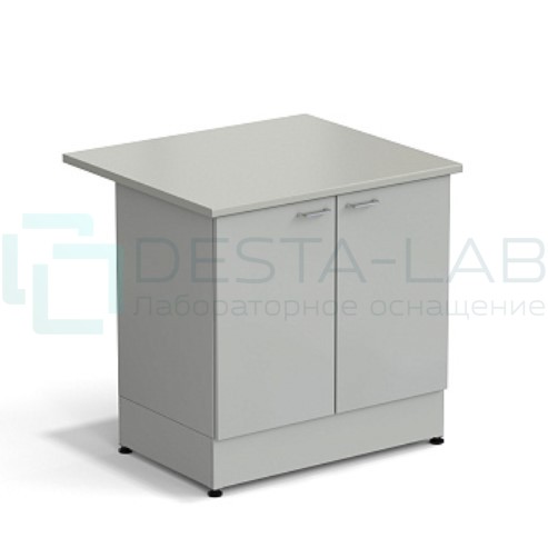 Стол-тумба ЭКРОС 900х800х900 мм 2 двери, раб. поверхность - ЛАМИНАТ СЕРЫЙ