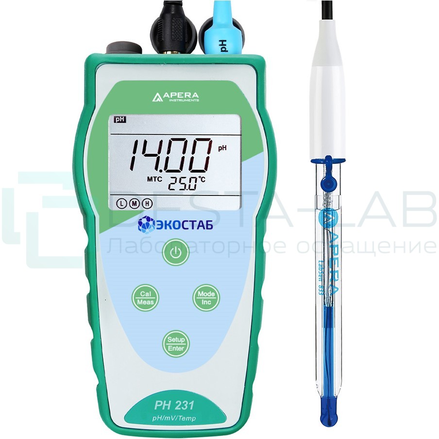 Портативный pH-метр ЭКОСТАБ PH231HF (для концентрированных кислот)