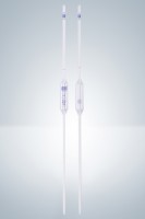 Пипетка волюметрическая Hirschmann 25 мл класс AS, с одной меткой, светлое стекло, синяя градуировка