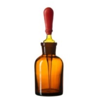 Капельница Страшейна 2-60 мл., темное стекло, с притертой пробкой - пипеткой