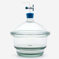 Эксикатор ISOLAB с краном, вакуумный, Ø 250 мм, стекло
