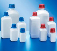 Бутыль Kautex узкогорлая 100 мл, HDPE, квадратная, Ø 32 мм, естественный цвет, без крышки