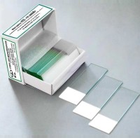 Стекло для микропрепаратов, предметное СП-7109, с полиров. краями и белой полосой, 26*76 мм., толщ. 1,0 мм.