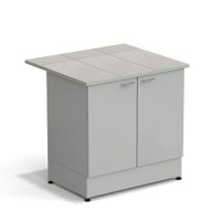 Стол-тумба ЭКРОС 900х800х900 мм 2 двери, раб. поверхность - КЕРАМИКА с ПВХ кромкой