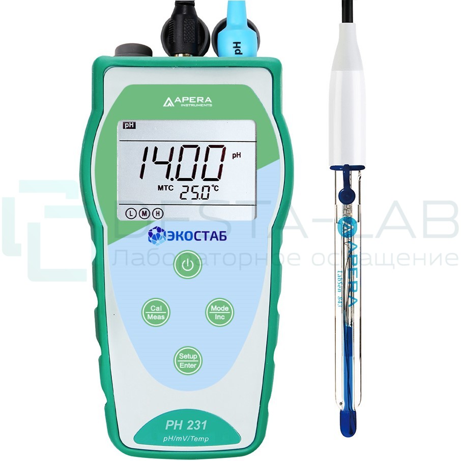 Портативный pH-метр ЭКОСТАБ PH231SA (для сильнощелочных растворов)