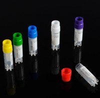 Криопробирки 2 мл, красные крышки, ПП, высота 39,7 мм, конические, с юбкой, внешняя резьба, стерильные, матовое поле для маркировки, бесцветные, 25 шт./уп., 40 уп./кор., Biologix, Китай