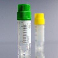 Криопробирки 2 мл, красные крышки, ПП, высота 39,7 мм, конические, с юбкой, внешняя резьба, стерильные, матовое поле для маркировки, бесцветные, 25 шт./уп., 40 уп./кор., Biologix, Китай