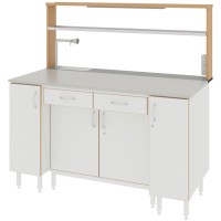 Стол пристенный ЛАБ-1500 ПСТМ (Монолитная керамика)