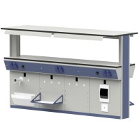 Стеллаж сервисный к островному столу ЛАБ-PRO ССО 150.45.90