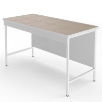 Высокий лабораторный стол со столешницей из керамогранитной плитки НВ-1500 ЛКв