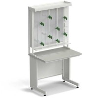 Стол титровальный ЭКРОС 900х600х750/1735 мм, раб. поверхность - ЛАМИНАТ СЕРЫЙ