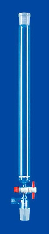 Хроматографическая колонка Lenz 200 мм, 35 мл, NS14/23, с фриттой, PTFE кран, боковой отвод GL18, стекло