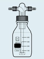 Бутыль для промывки газов DURAN Group 500 мл, GL45, с фильтрующим диском, стекло