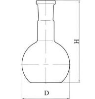 Колба плоскодонная П-1-50-29/32