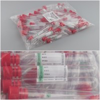 Пробирка 10 мл цилиндрическая с пробкой, с этикеткой, п/с, стерильная, Гритмед, уп. 100 шт