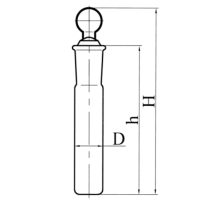 Пробирка с пробкой эскиз 2-257 ТС