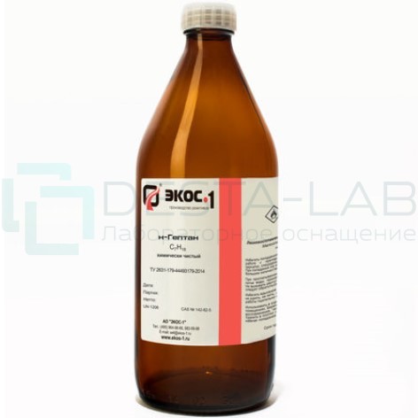 Гептан химически чистый (ХЧ), бутылка 1 л.