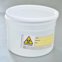 Контейнер д/отбора, транспортировки и хранения биологич. материалов (д/гистологии), 500 мл. с защелк. крыш., с этикеткой., н/стер., п/п, Aptaca