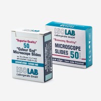 Стёкла предметные ISOLAB &quot;эконом&quot;, шлифованные кромки, матовые один конец и две стороны, натриево-кальциевое стекло