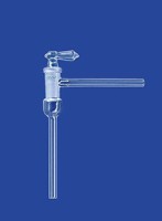 Кран вакуумный Lenz одноходовой, 90°, NS24, диаметр отверстия 8,0 мм, стекло