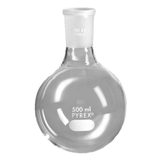 Колба круглодонная, 10 мл, d 31 мм, шлиф 14/20, 2 шт./уп., 12 шт./кор., Pyrex (Corning)