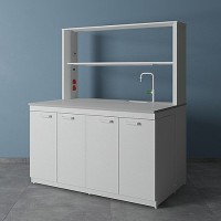 Стол лабораторный химический (с тех. приставкой) ЛК-1500 СПТ (Lab HPL)