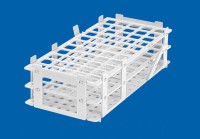 Штатив для пробирок VITLAB универсальный, для пробирок диаметром до 30 мм, белый, PP